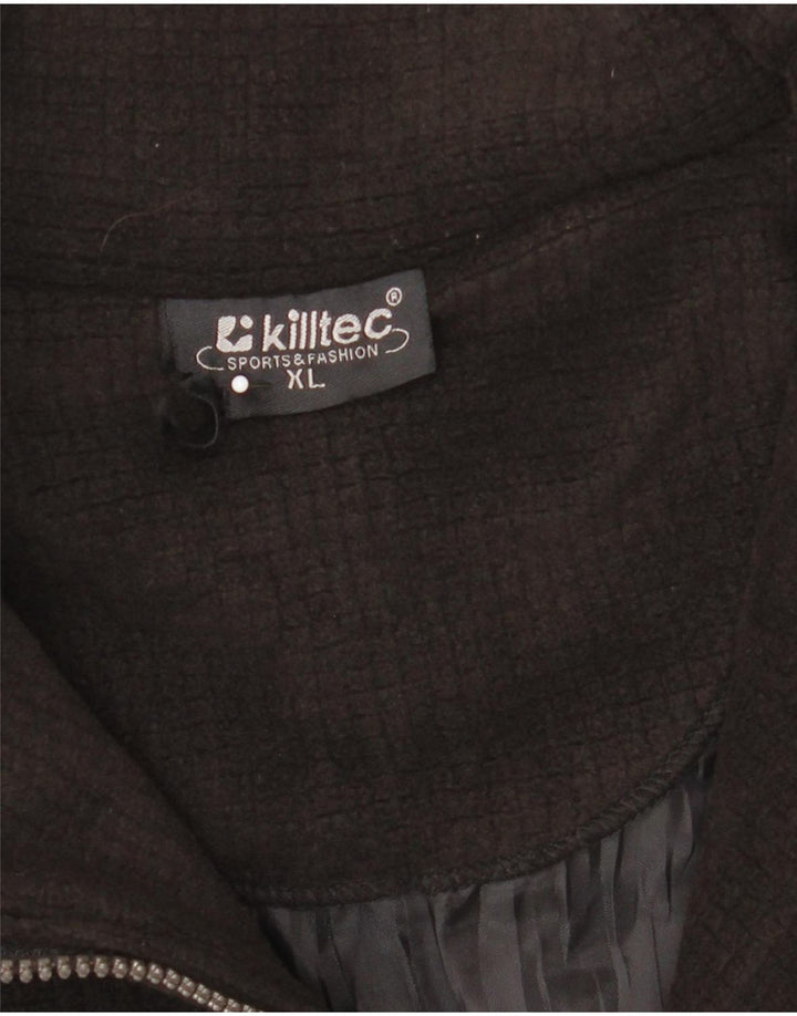 Jumper de lã masculino Killtec com zíper e gola XL poliéster preto