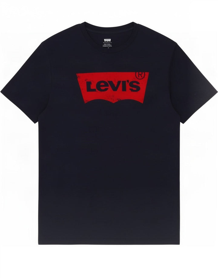 Camiseta gráfica masculina Levi's Top médio algodão azul marinho