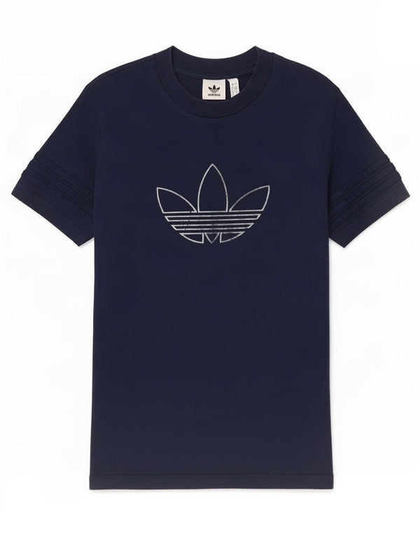 Adidas Mens Graphic T-Shirt Top Pequeno Algodão Azul Marinho