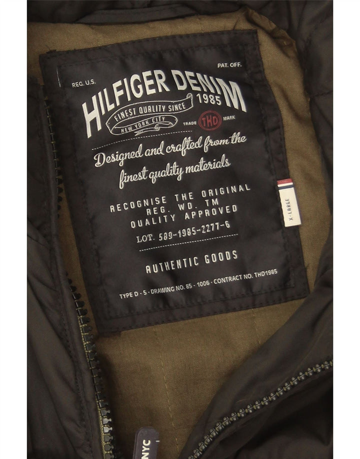 Jaqueta utilitária masculina Tommy Hilfiger Reino Unido 42 XL preto nylon