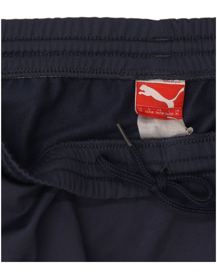 Calça de treino masculina Puma XL azul marinho colorblock