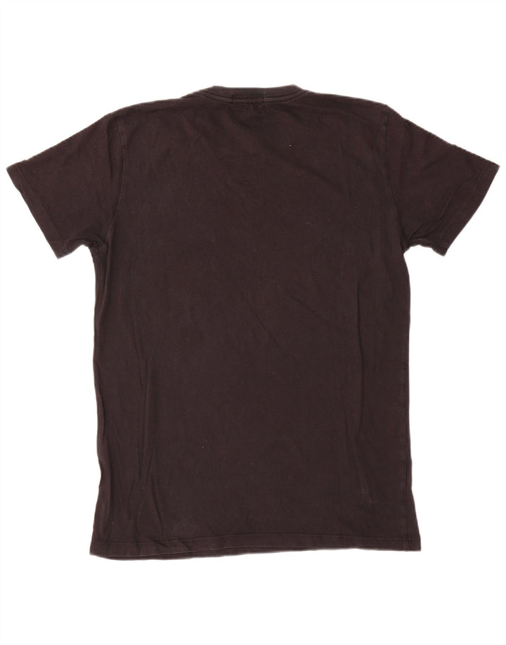 Replay Camiseta masculina gráfica Top médio algodão preto