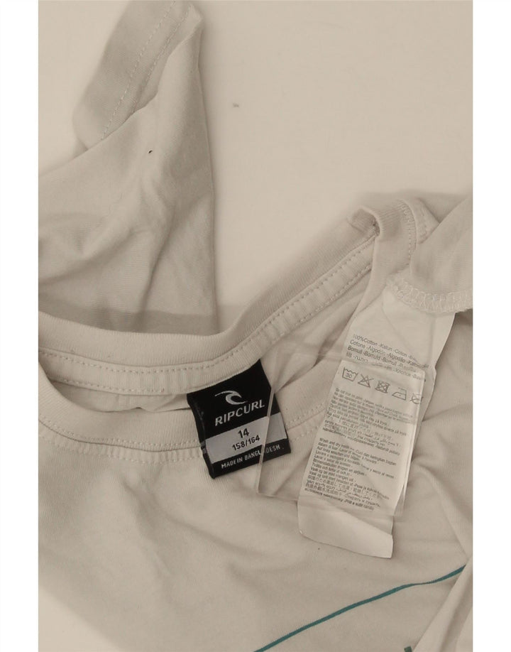 Camiseta Rip Curl Boys Graphic 13-14 Anos Algodão Branco