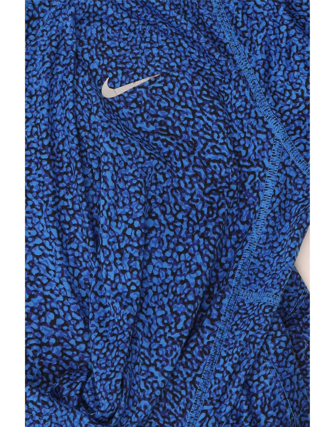 Camiseta feminina Nike UK 12 poliéster geométrico azul médio