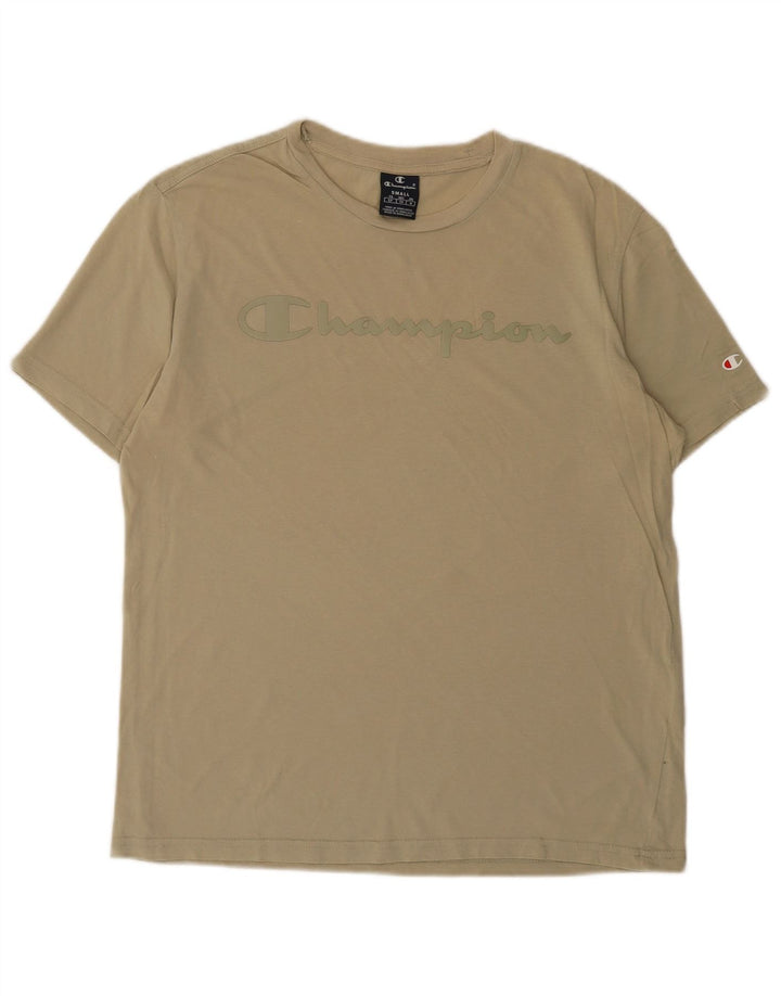 Camiseta masculina gráfica Champion pequeno algodão bege