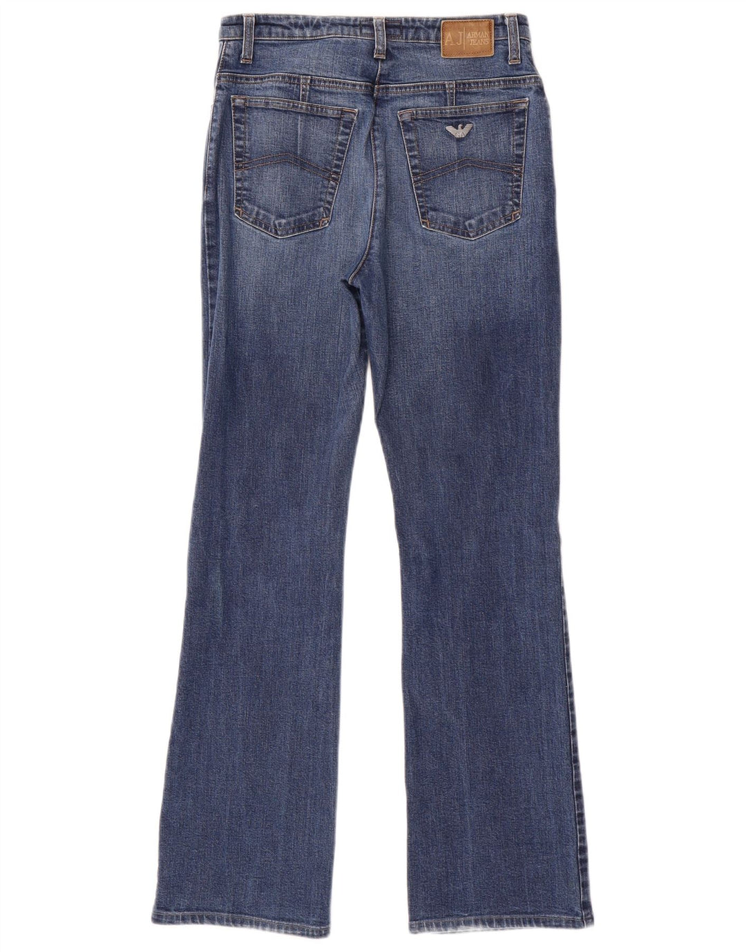 ARMANI Calça jeans feminina bootcut W27 L29 algodão azul