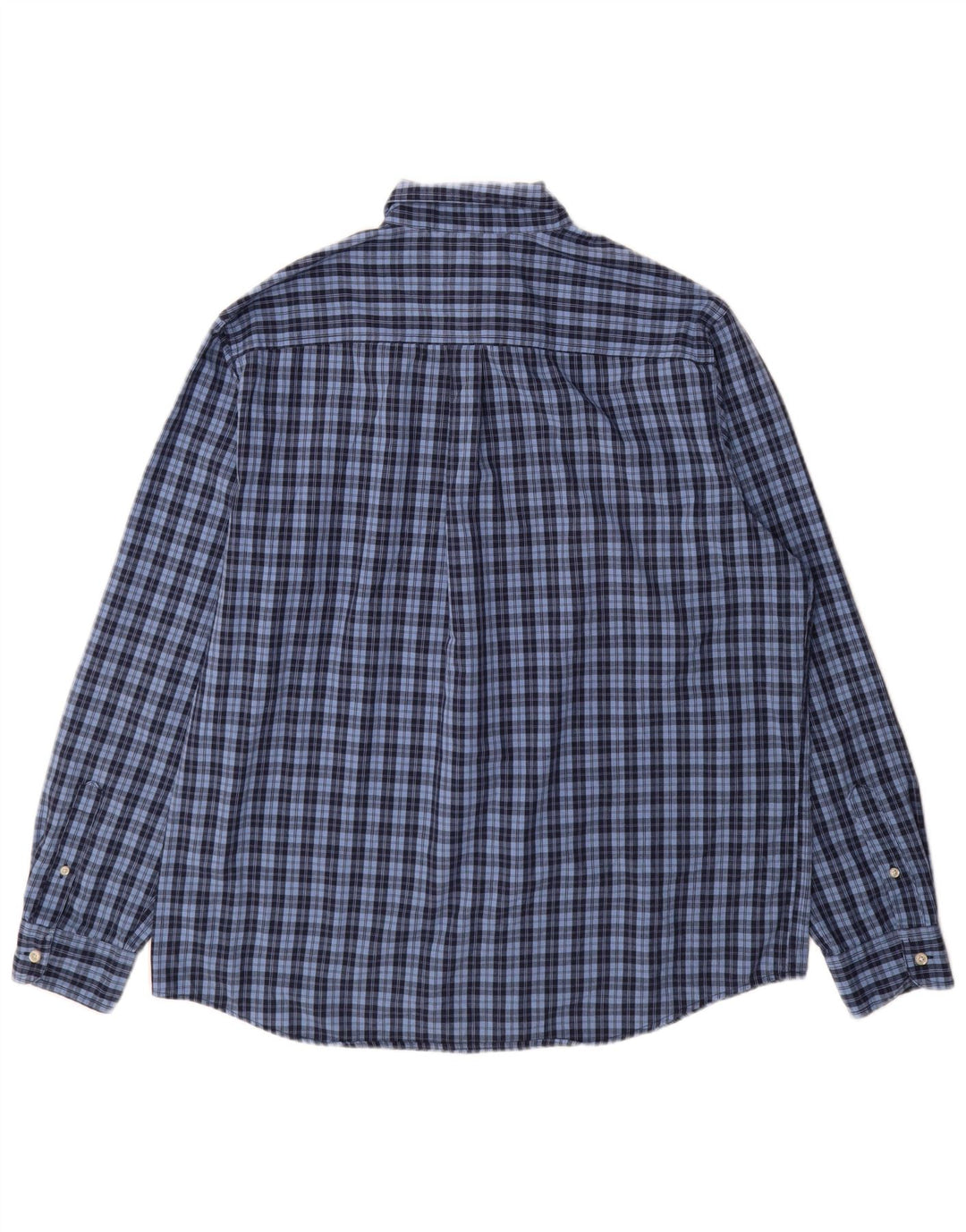Camisa masculina Chaps Easy Care XL azul xadrez algodão