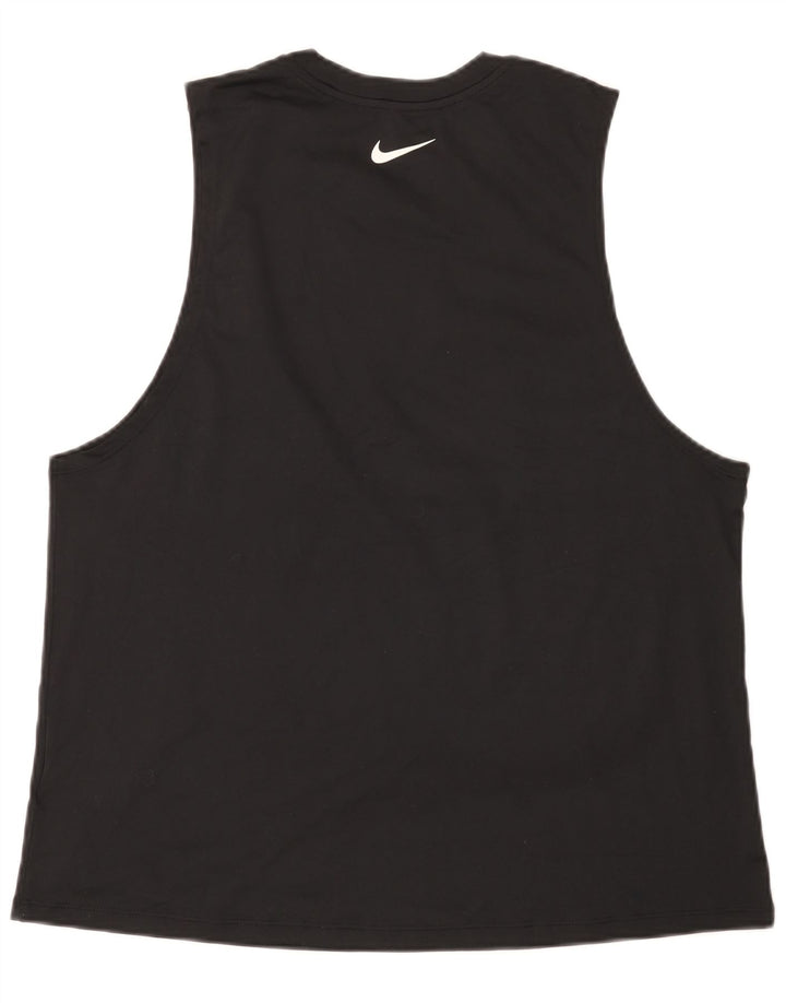 Nike Mens Dri Fit Graphic Vest Top Grande Poliéster Preto
