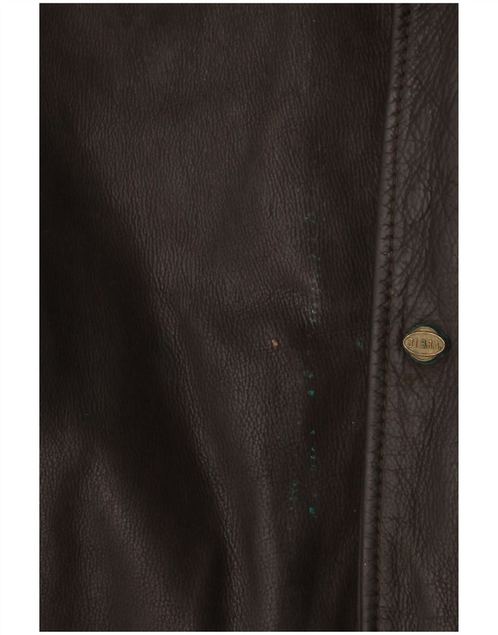 Jaqueta de couro masculina VINTAGE UK 42 XL marrom