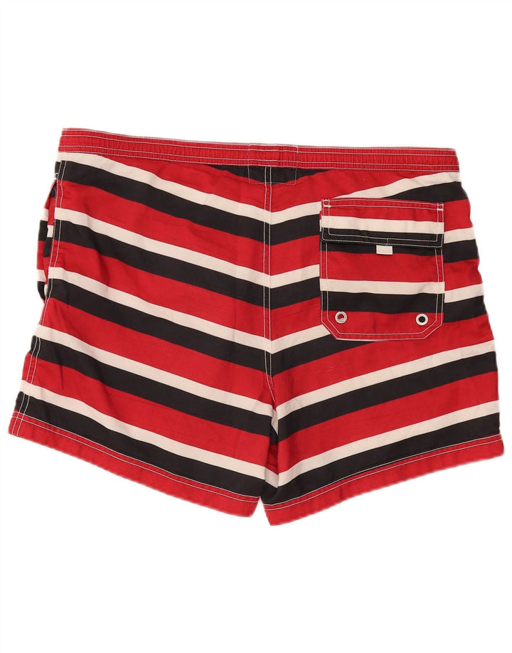 Shorts de natação masculino Jack Wills grande listrado vermelho