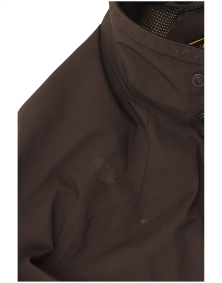 Jaqueta de chuva masculina Jack Wolfskin UK 40/42 grande cinza poliamida
