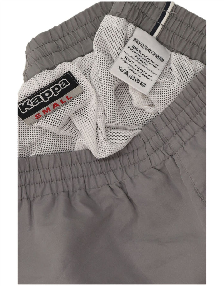 Shorts esportivos masculinos Kappa pequeno poliéster cinza