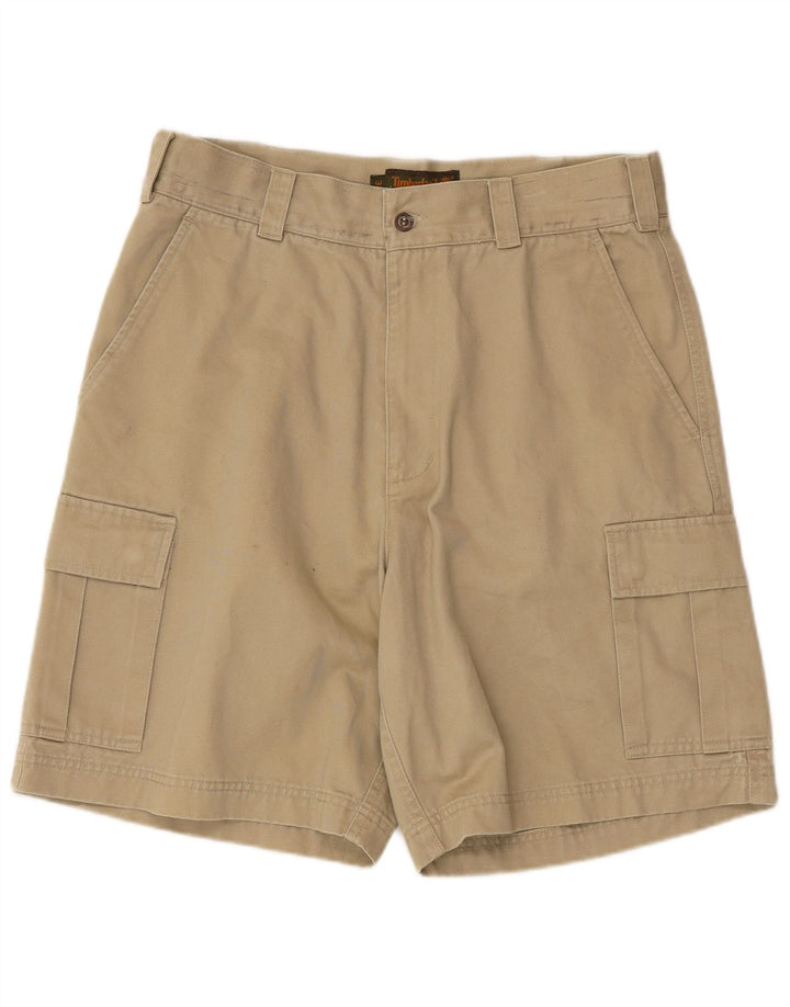 Shorts cargo feminino Timberland W34 grande algodão bege