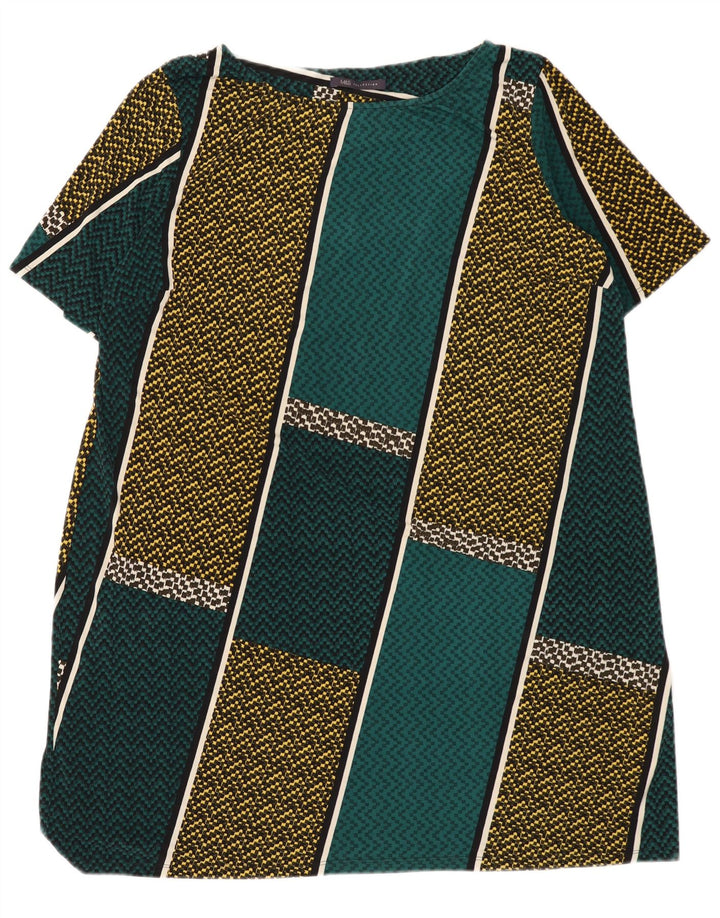 Vestido feminino Marks & Spencer UK 22 3XL verde colorblock poliéster
