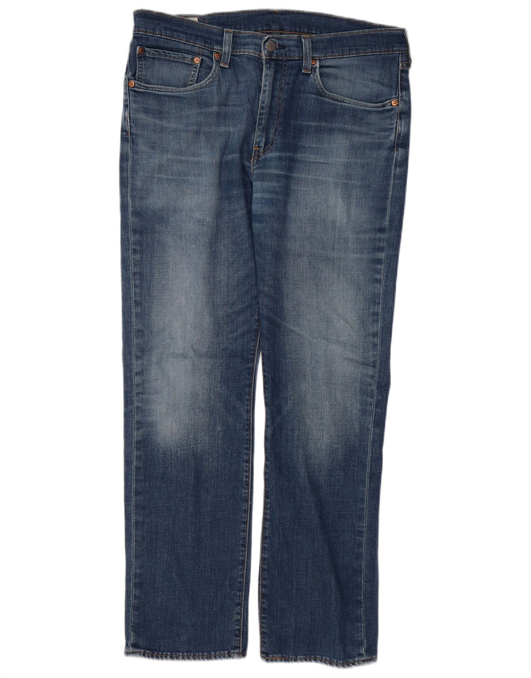 LEVI'S Masculino 514 Straight Jeans W34 L30 Azul Algodão