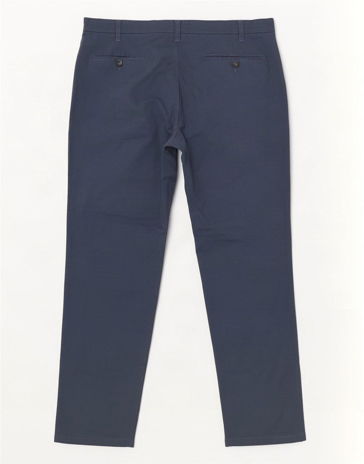 Calça chino masculina Marks & Spencer de ajuste regular W38 L31 algodão azul