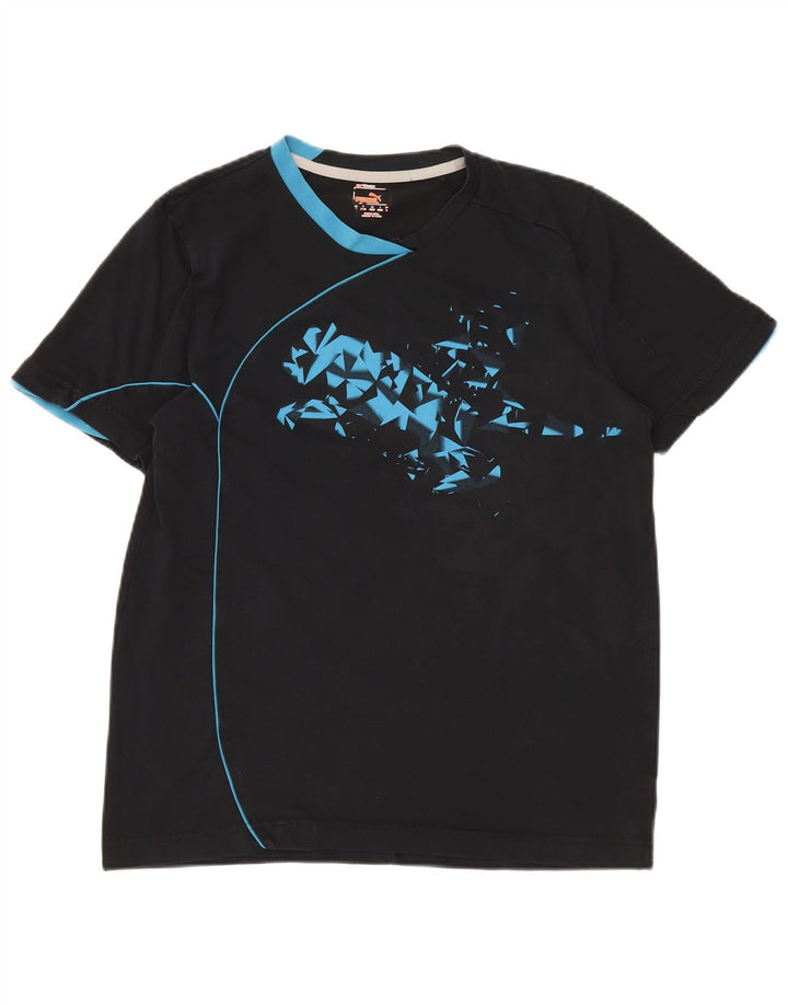 Camiseta masculina PUMA Graphic Top médio algodão preto