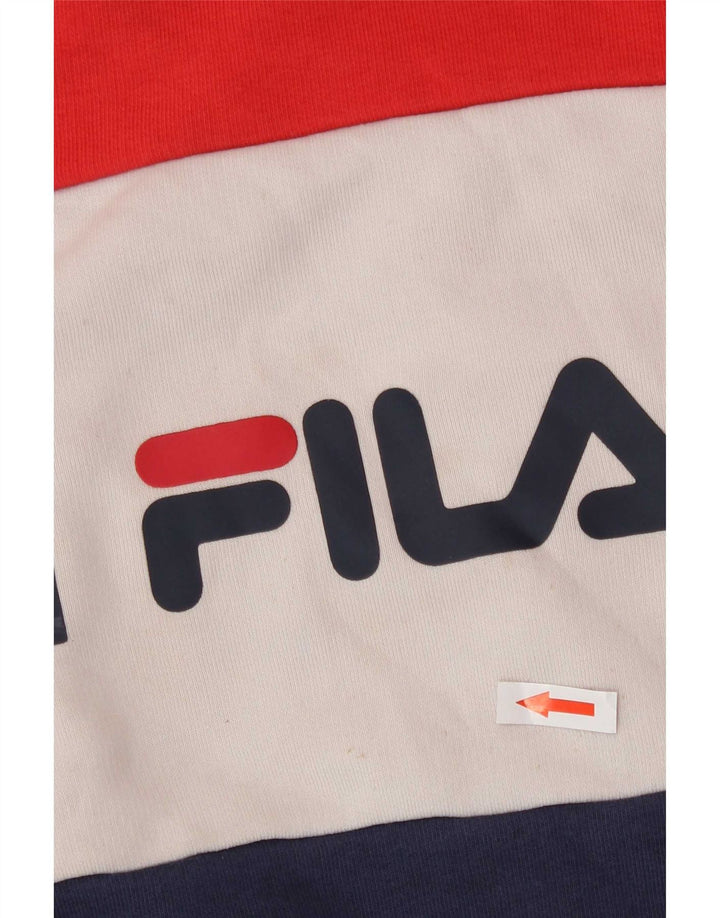Fila Womens Sweatshirt Jumper UK 10 Small Multicolor Colourblock