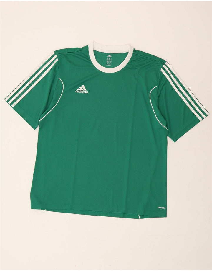 Adidas Masculino Climalite Camiseta Top XL Verde Poliéster