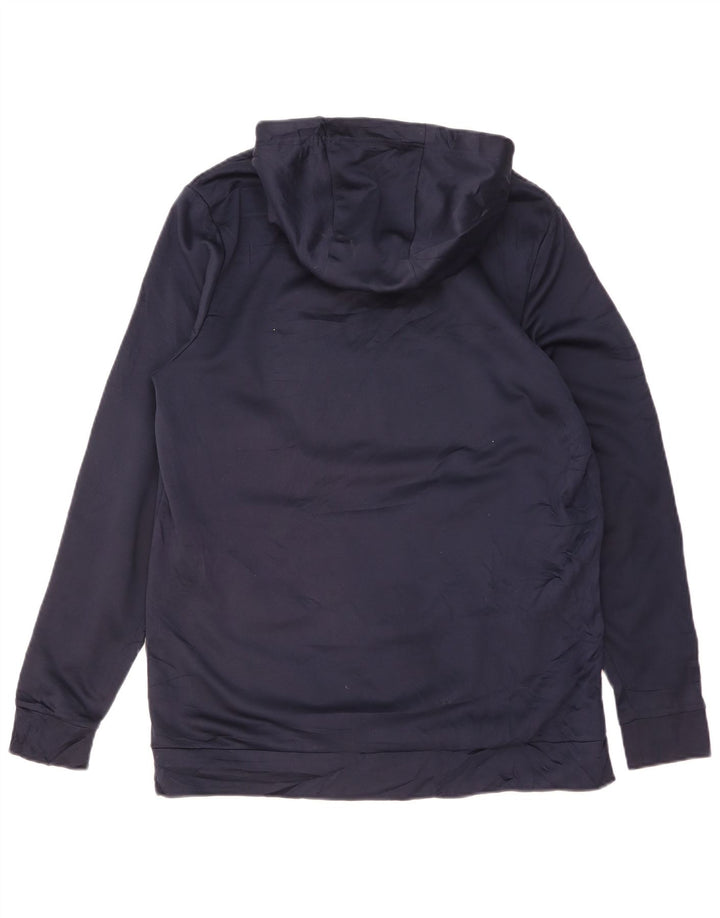 NIKE Masculino Dri Fit Graphic Hoodie Jumper Grande Azul Marinho Poliéster