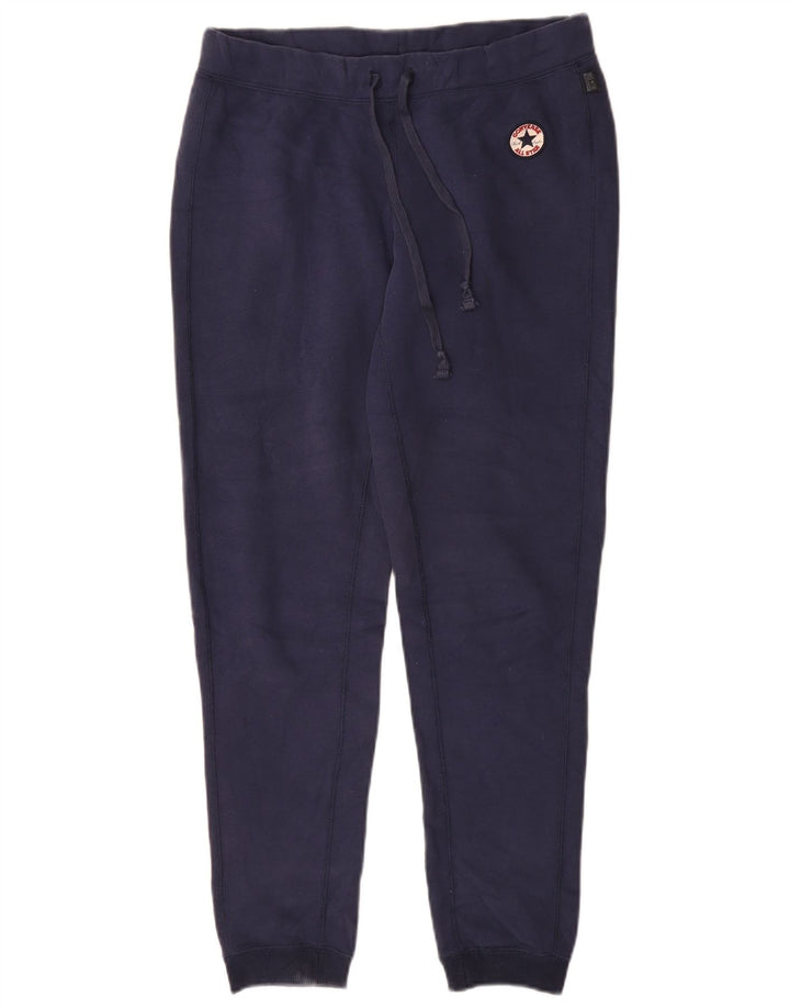 Calça de treino feminina Converse Joggers UK 14 médio azul marinho algodão