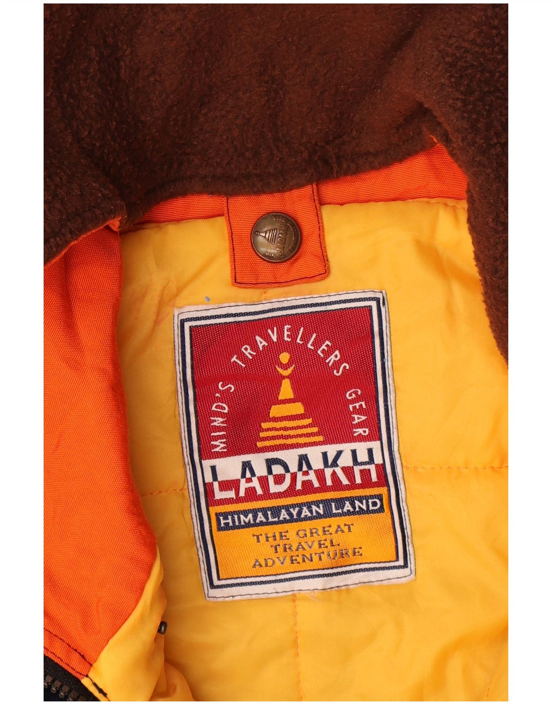 Jaqueta de esqui masculina Ladakh com capuz UK 42 XL laranja Colourblock