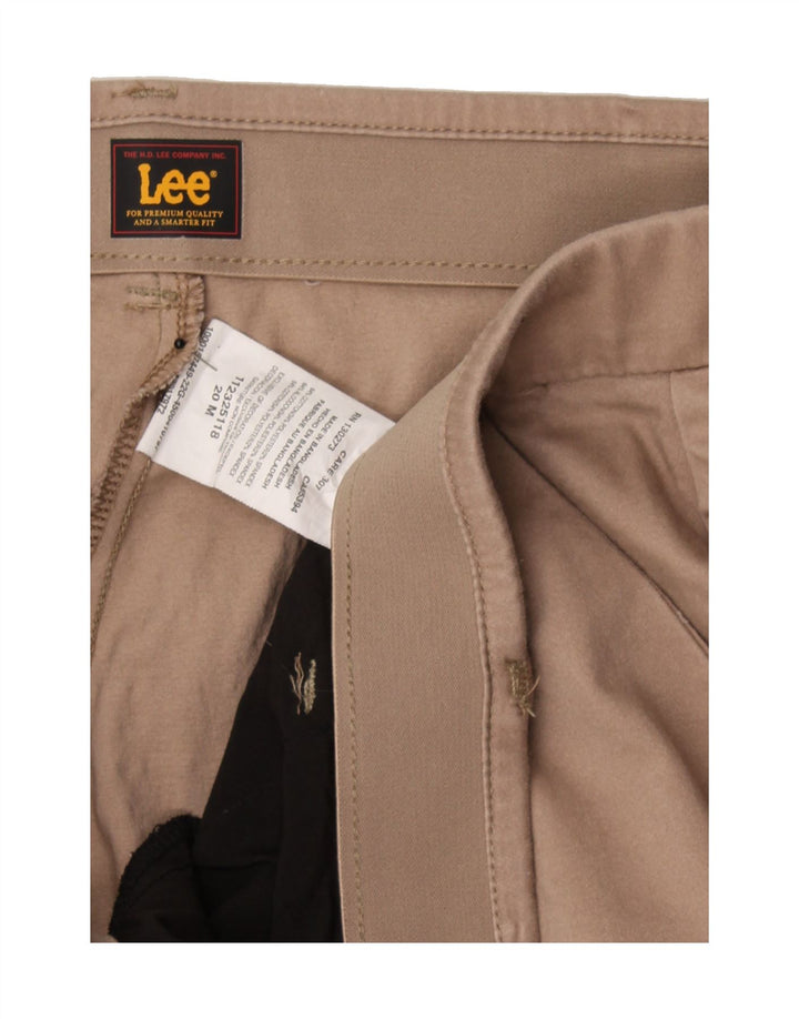 LEE Womens Straight Chino Trousers US 20 3XL W40 L30 Brown Cotton Vintage Lee and Second-Hand Lee from Messina Hembry 