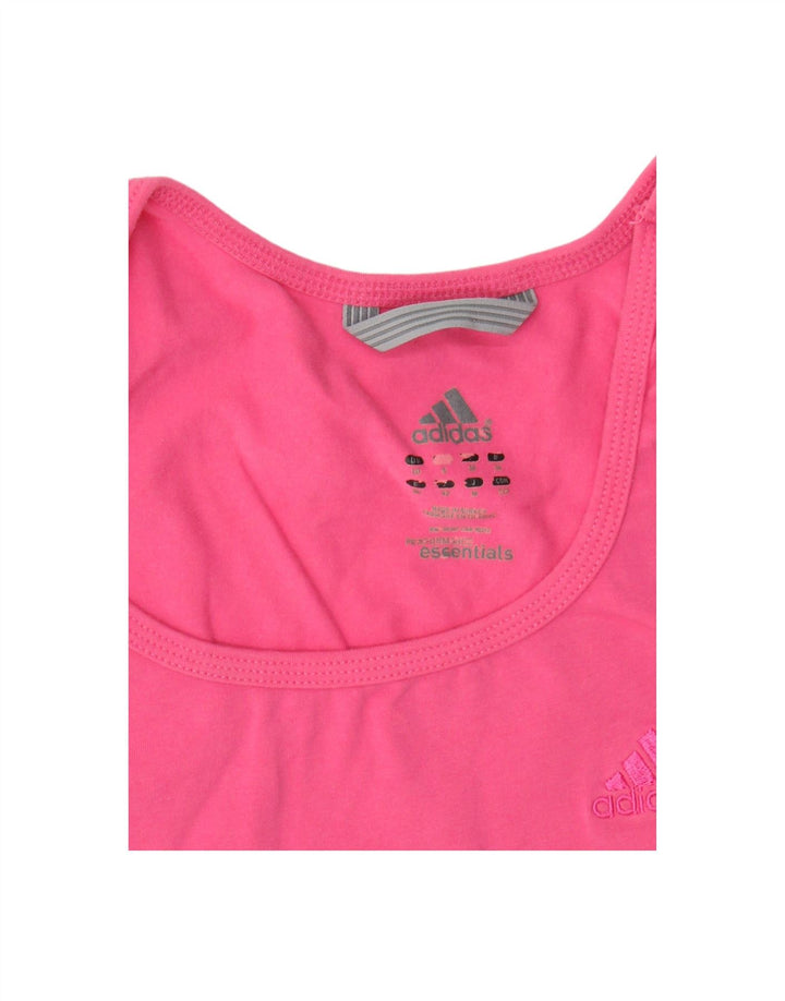 Adidas Womens Vest Top UK 10 Pequeno Rosa