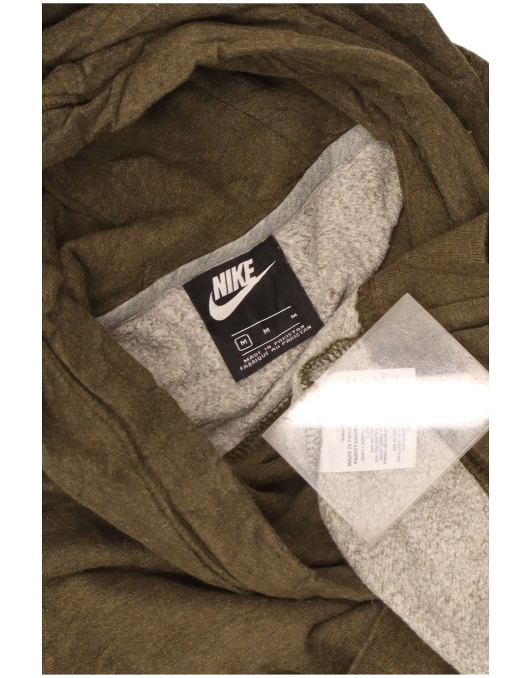 Nike Mens Hoodie Jumper Médio Algodão Cáqui