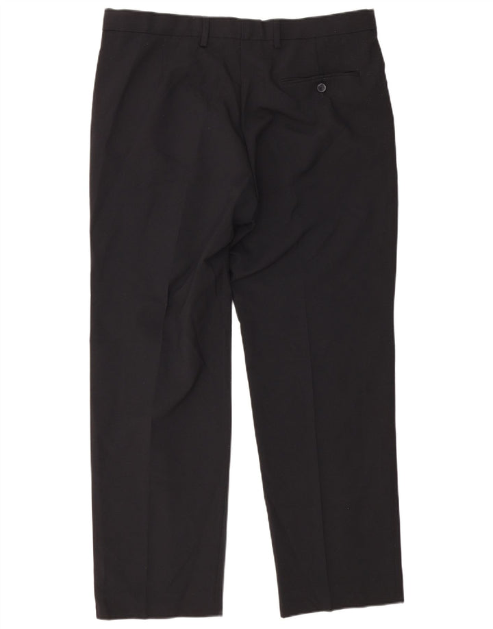 Calça masculina Marks & Spencer Pegged Regular Suit W36 L29 Poliéster Preto
