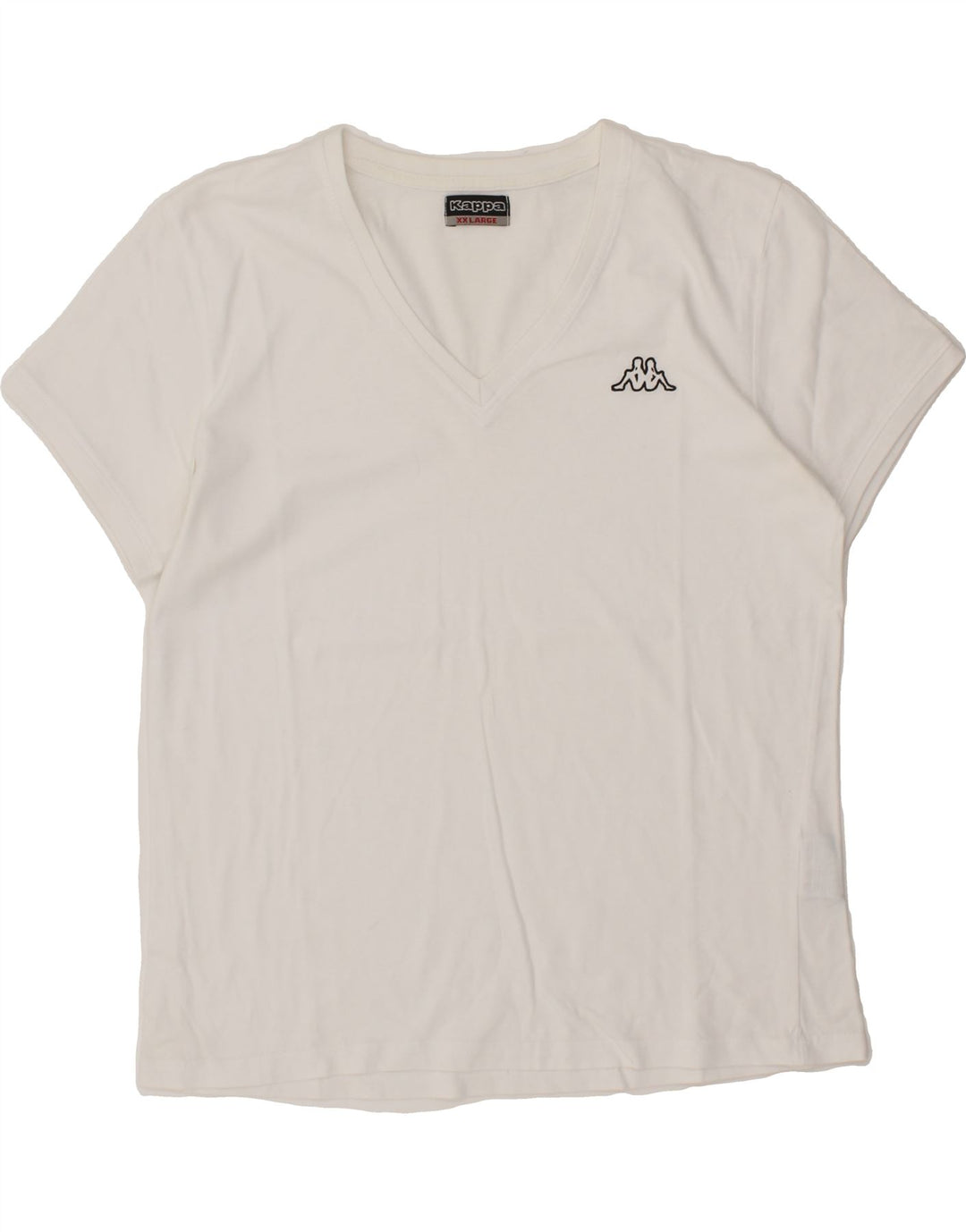 KAPPA Womens T-Shirt Top UK 20 2XL White Cotton Vintage Kappa and Second-Hand Kappa from Messina Hembry 