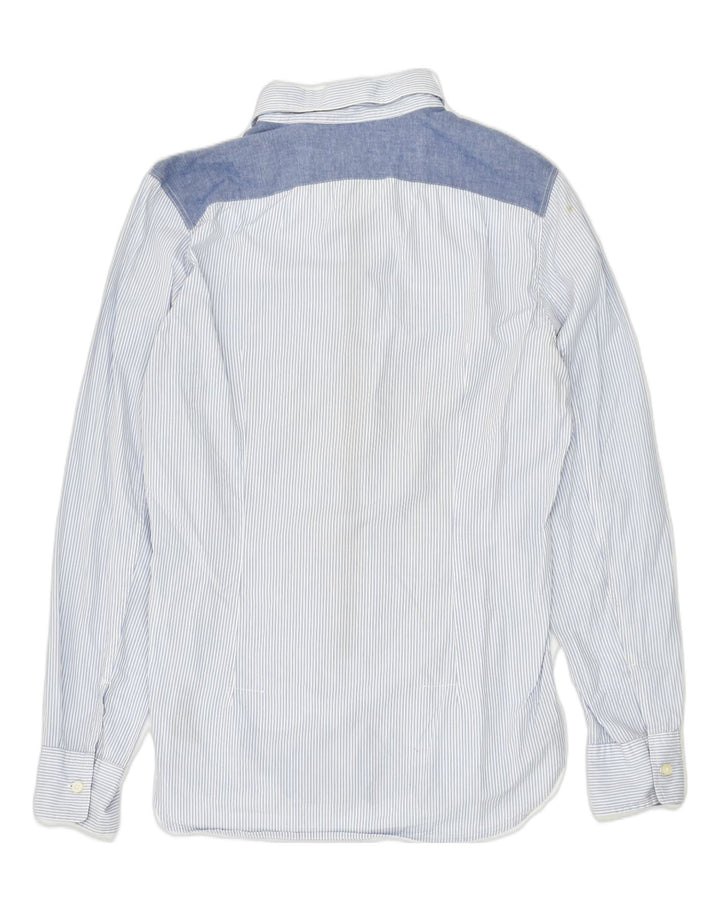 DANIELE ALESSANDRINI Mens Shirt Medium Blue Pinstripe Cotton | Vintage Daniele Alessandrini | Thrift | Second-Hand Daniele Alessandrini | Used Clothing | Messina Hembry 
