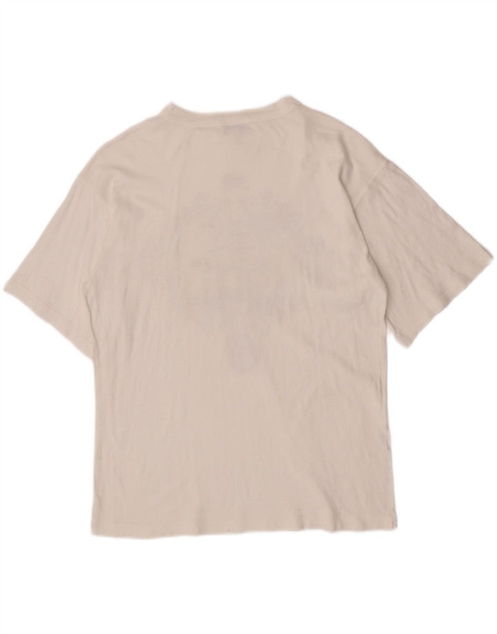 Camiseta masculina gráfica Byblos Top médio algodão branco