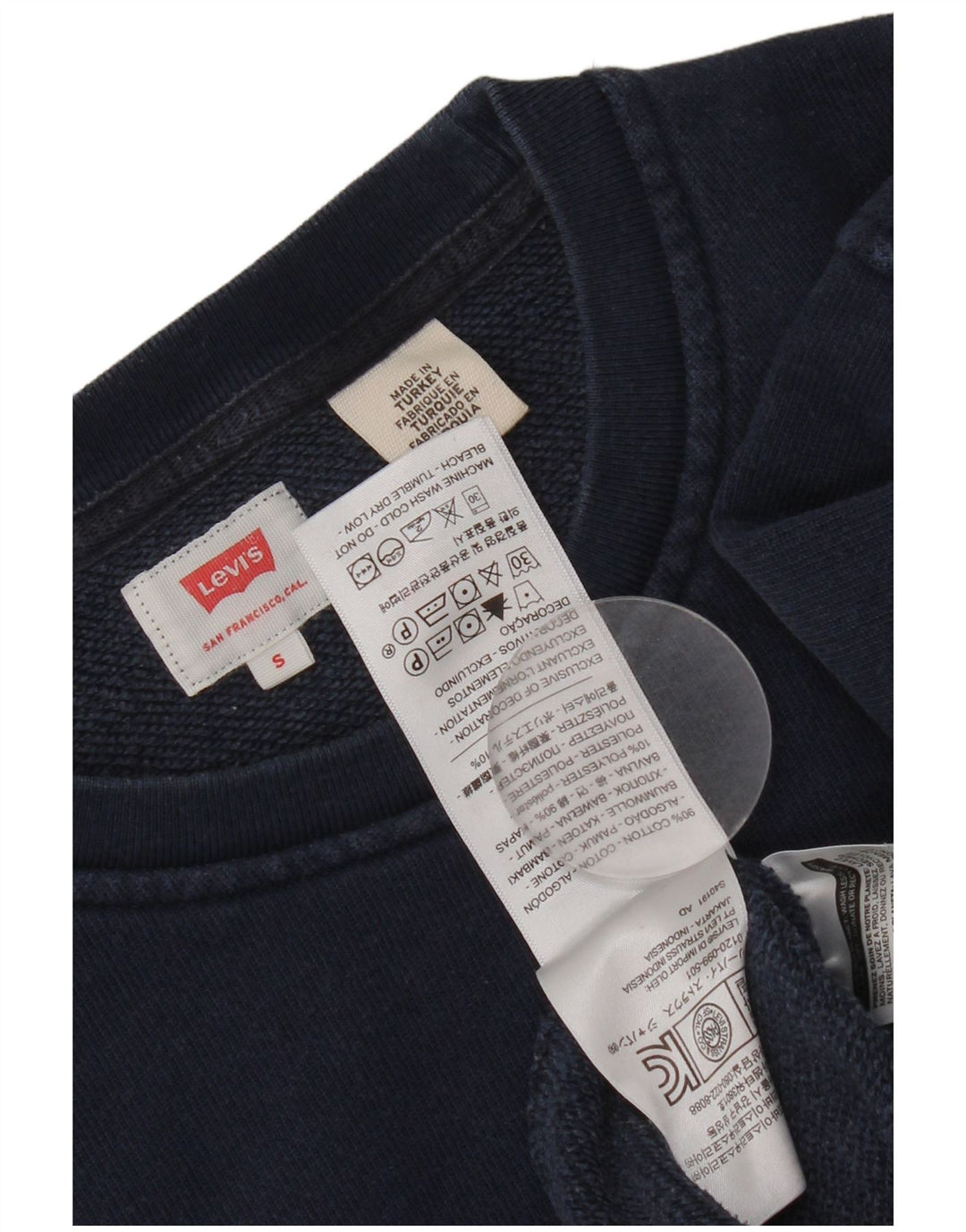 Moletom masculino Levi's Jumper pequeno algodão azul marinho