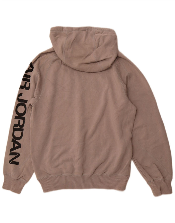 JORDAN Suéter masculino com capuz gráfico pequeno algodão cinza