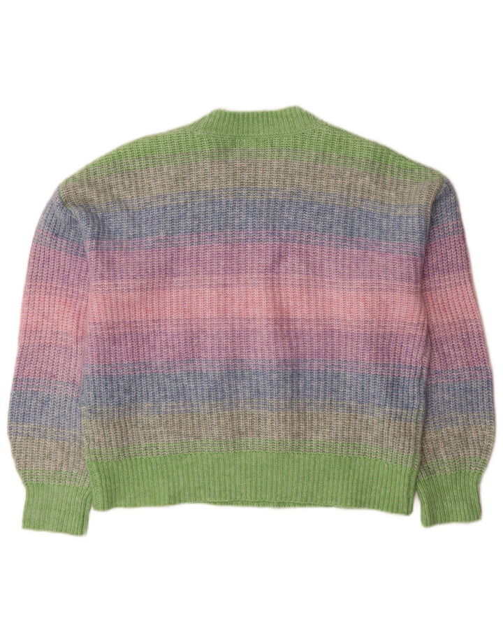 Suéter feminino Marks & Spencer com gola redonda Reino Unido 14 médio multicolorido