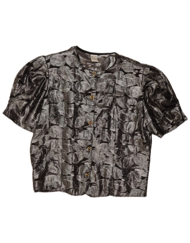 C&A Blusa feminina manga curta com estampa abstrata IT 48 XL prata