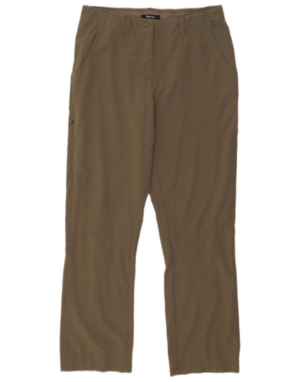 Rohan Calça feminina casual para caminhada UK 10 pequena W30 L29 cáqui poliamida