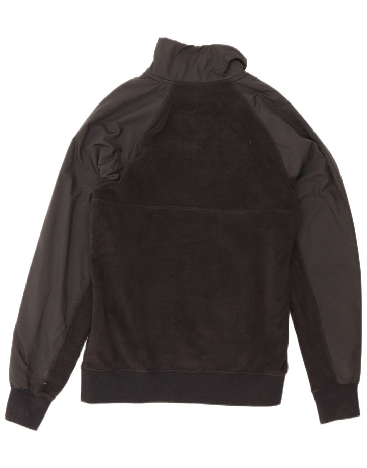 Jumper de lã Nike masculino com zíper e pescoço XS preto colorblock poliéster