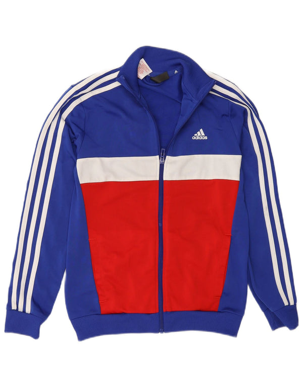 Jaqueta Adidas Meninos Treino Top 11-12 Anos Azul Colorblock Poliéster