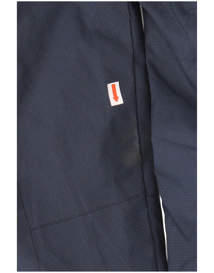 Jaqueta corta-vento masculina Izod UK 40 grande poliéster xadrez azul marinho