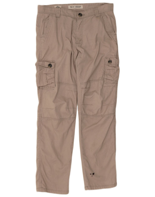Calça cargo reta masculina Gap W34 L31 bege