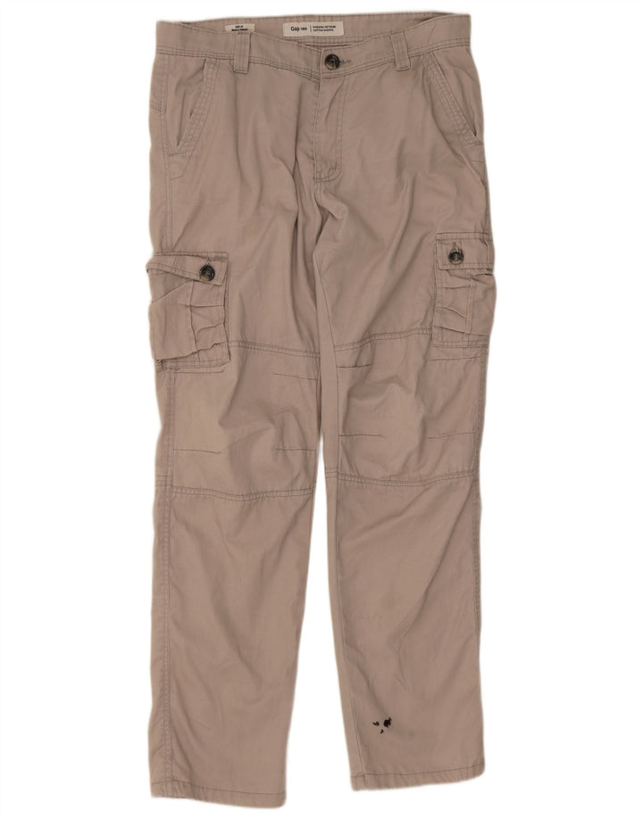 Calça cargo reta masculina Gap W34 L31 bege