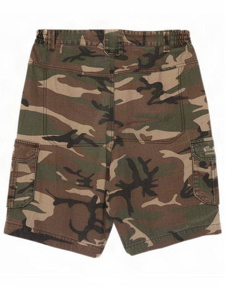 Decathlon Mens Cargo Shorts Grande W34 Algodão camuflado multicolorido