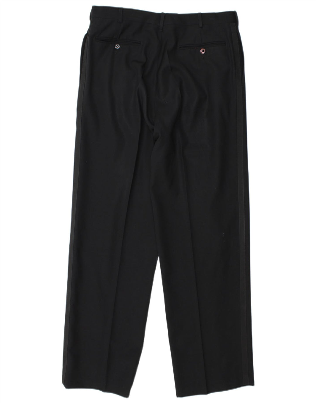 Egon Von Furstenberg Masculino Reino Unido 40 Grande W32 L32 Lã Virgem Preta