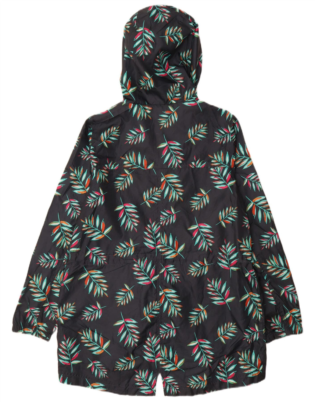 Jaqueta parka feminina com capuz MARKS & SPENCER Reino Unido 14 médio azul marinho floral