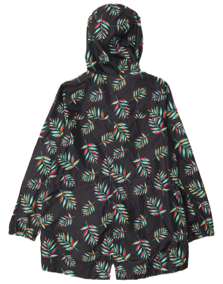 Jaqueta parka feminina com capuz MARKS & SPENCER Reino Unido 14 médio azul marinho floral