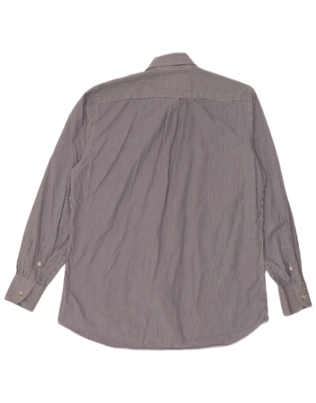 Camisa masculina Harmont & Blaine pequena listrada azul de algodão