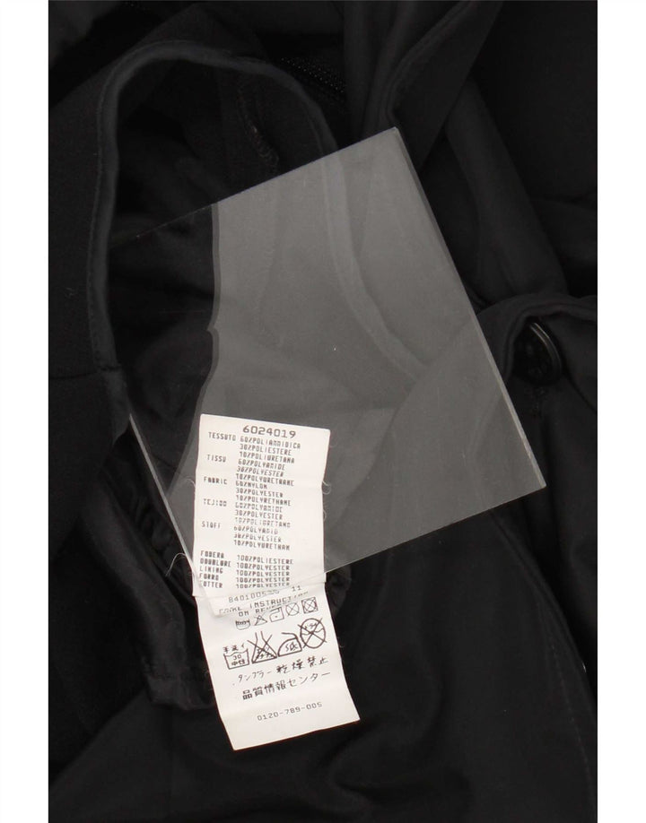 Trench Coat feminino UK 10 pequeno preto poliamida