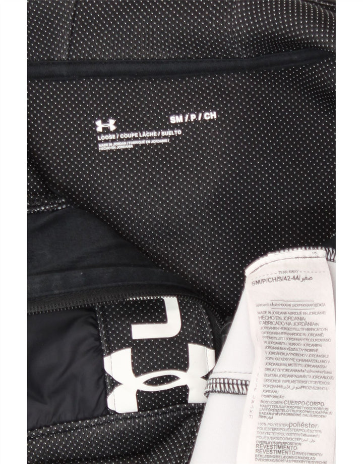 Suéter masculino Under Armour Graphic Zip com capuz pequeno poliéster manchado preto